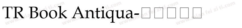 TR Book Antiqua字体转换